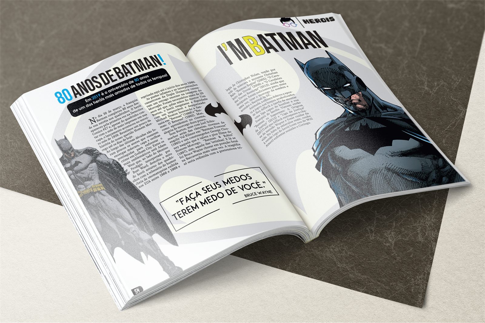 Diagramação das páginas da revista 4Geeks