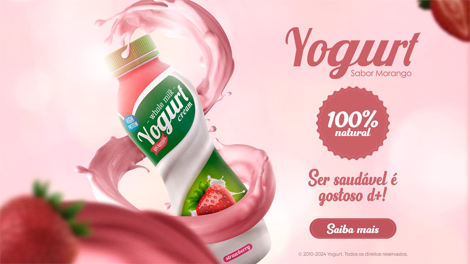 Estudo de publicidade para marca de iogurte